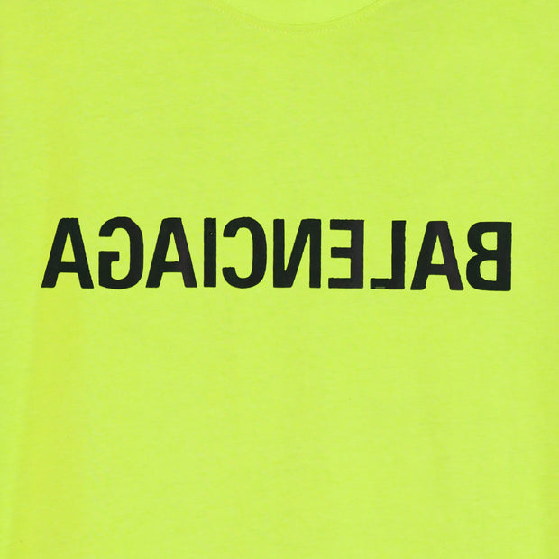 BALENCIAGA Basic Neon Yellow - Drop Shoulder-  Tee Shirt