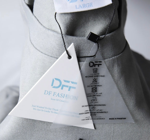 Grey Black Drop-Shoulder Tee Shirt (DFF)