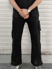 Black Straight loose fit cargo trouser (DFF)