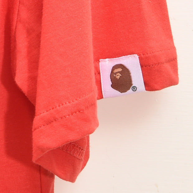 BAPE TWO FACE Drop shoulder TEE RED: A Unique Twist on Streetwear in Regular Fit