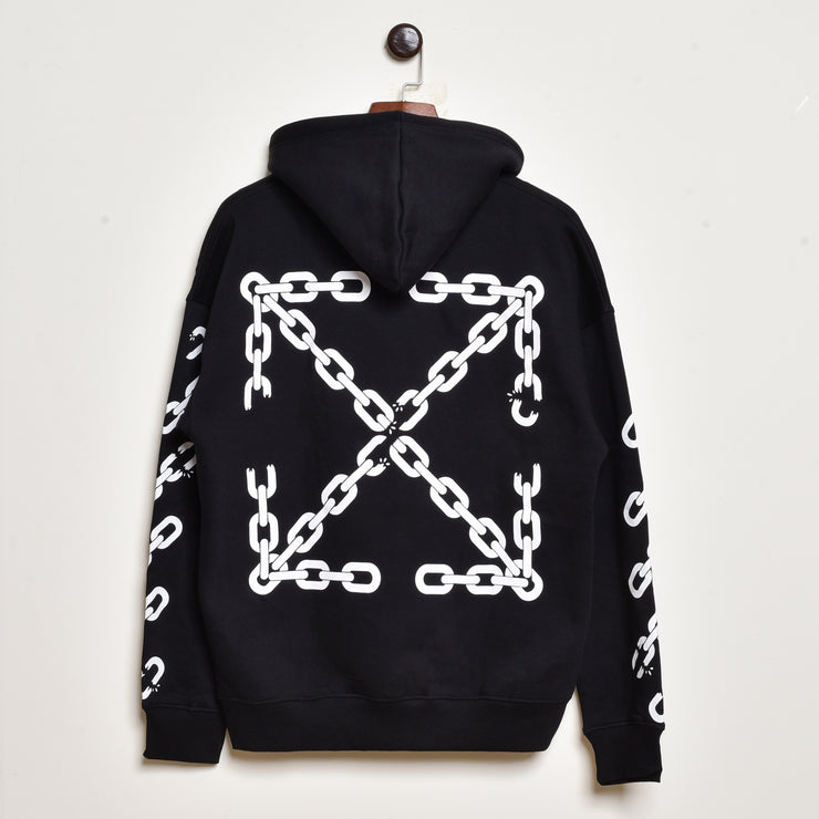 Iconic Streetwear OFF WHITE CROSS PULL OVER HOODIE For Urban Fashion Statement