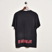 BAPE CLASSIC PRINT TEE BLACK: Timeless Streetwear in a Comfortable Regular Fit
