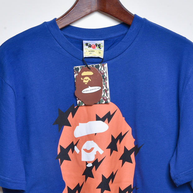 BAPE Classic Star Premium Tee in Navy: Your Regular Fit Style Staple