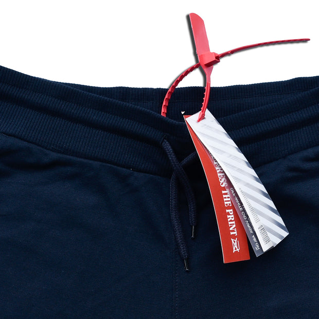 Off-White Classic Premium Navy Shorts with a Hint of Purple Elegance
