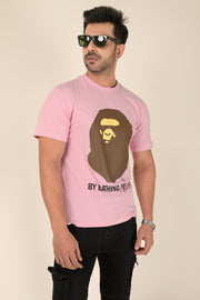Iconic Streetwear: BAPE CLASSIC LOGO TEE SOFT PINK in Comfortable Regular Fit