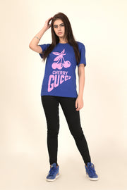 Gucci Cherry Premium Tee in Navy: A Perfect Regular Fit for Her
