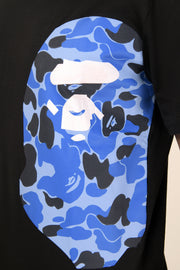 BAPE BLUE CAMO PRINT TEE BLACK: Urban Camo Style in a Comfortable Regular Fit