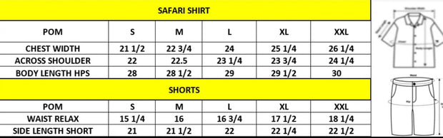 Safari Shirt & Short Pair (Cuban shirt) - OFF WHITE
