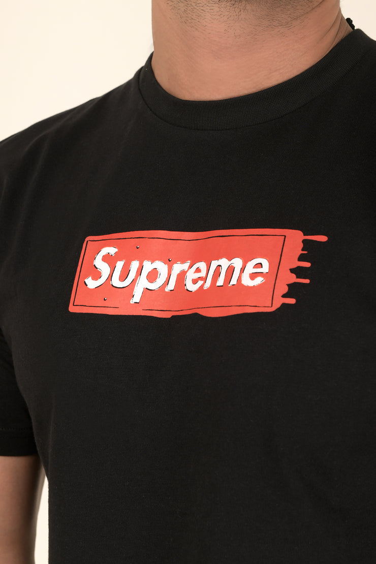 Supreme Classic Logo Tee Black